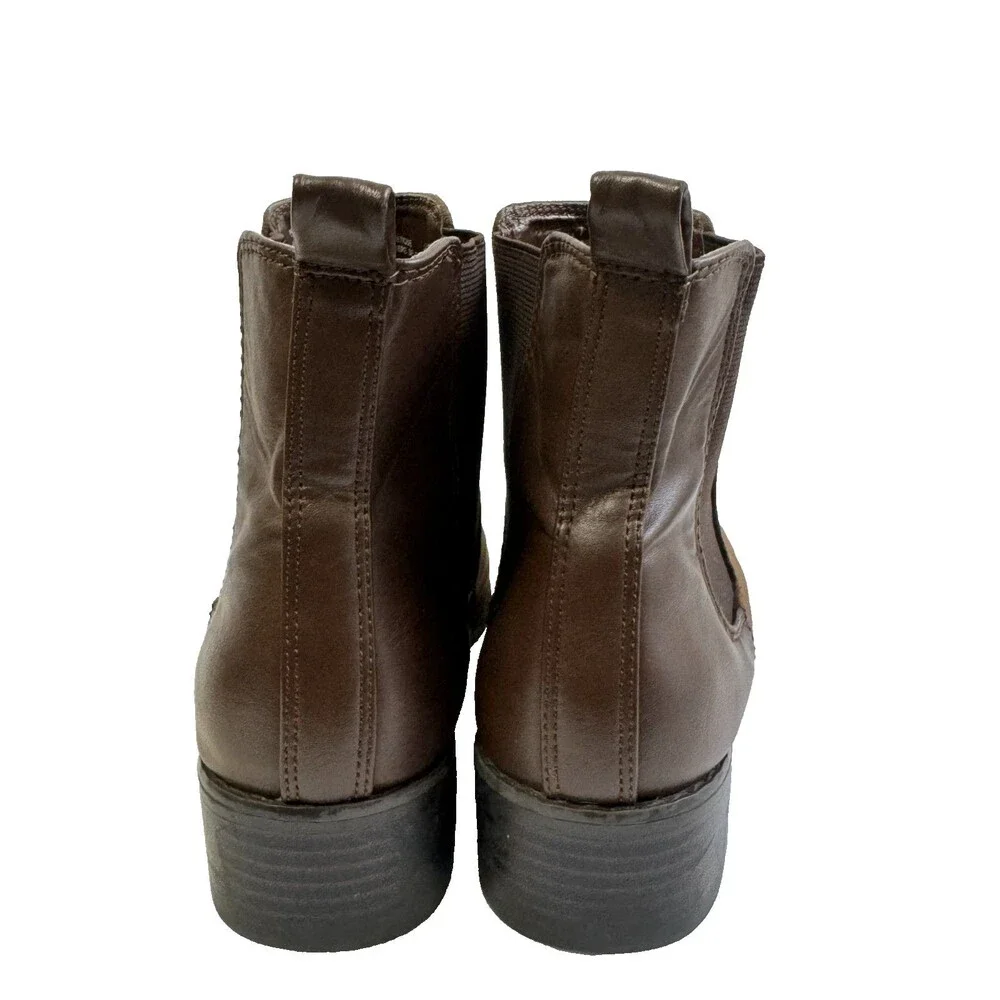 A New Day Women’s Size 7 Brown Chelsea Ankle Boots Block Heel